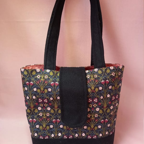 Bag Sewing Kit Liberty Winterbourne Bankart Fresco fabric and Wool