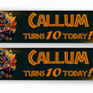 Personalised Birthday Banner Dinosaur on a Monster Truck Design for Birthdays