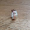 Sterling silver mixed metal 10mm or 8mm wide Unisex Spinner Worry ring