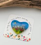 Fused Glass Standing Stones Pocket Heart