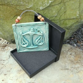 Pottery wall decor Zodiac: LIBRA a very personal birthday gift