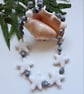 Lava Rock -Lava Stone & Grey Picture Jasper Necklace. ONE OFF - Image 6