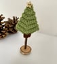 Mini Christmas Trees on Stand in Traditional Colours of Red, Green, and Gold - Image 4