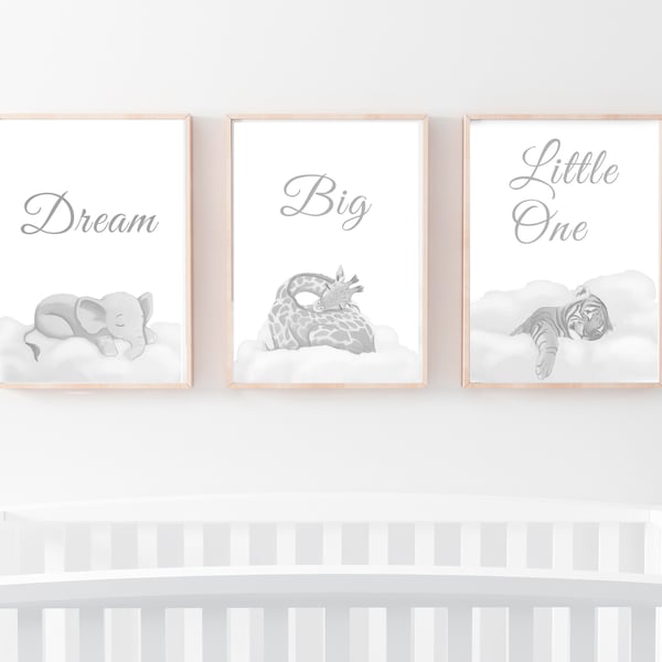 Safari Nursery Wall Art - SET OF 3