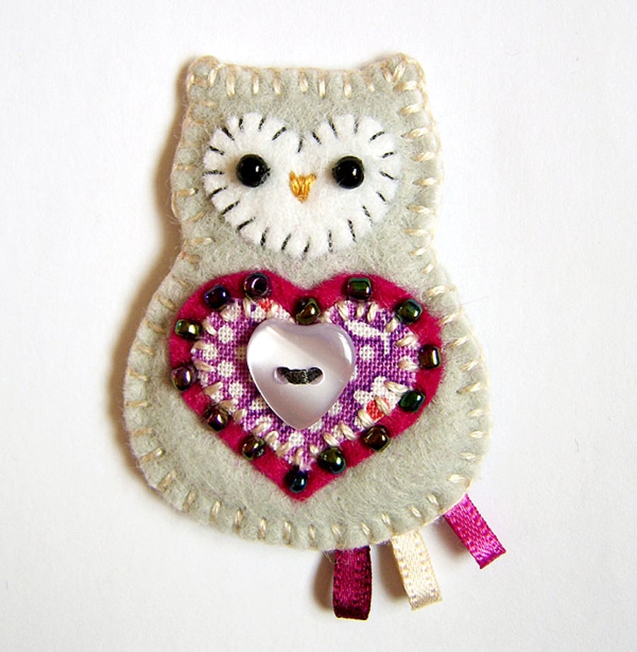 Reserved for Paintbubble Owl Brooch