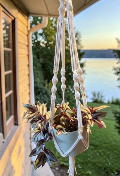 Macrame Boho Style plant hanger 