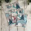 Christmas Gift Bag Set: Reusable Fabric Gift Bag, Storage Bag, Beauty Bag