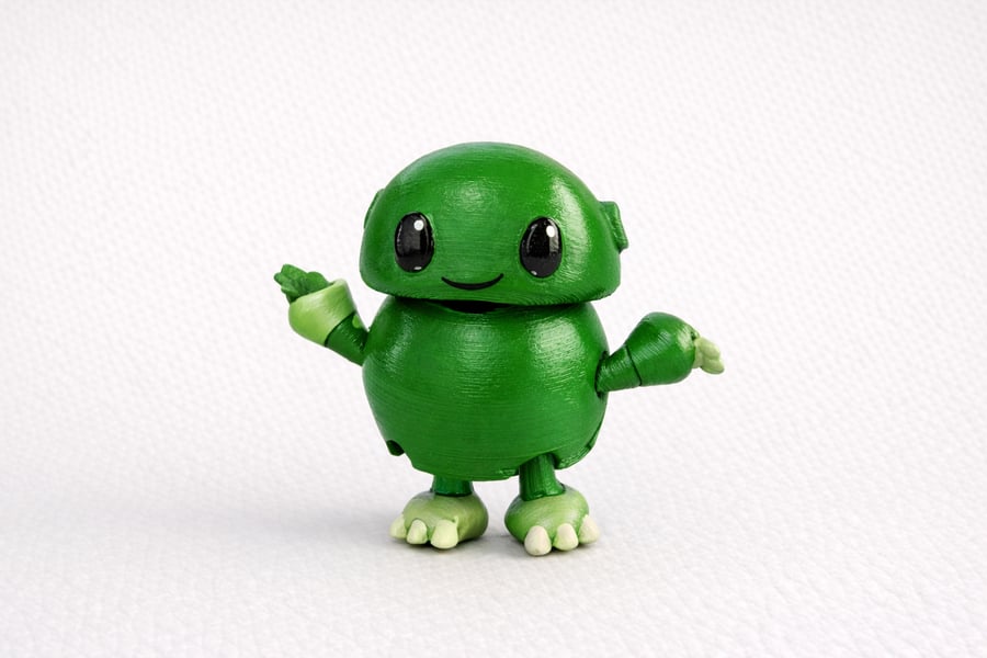 Handmade Custom 3D Printed Robot Figurine