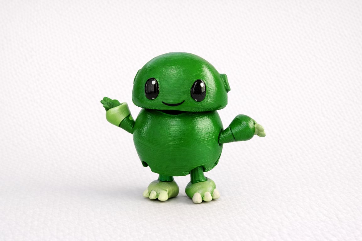 Handmade Custom 3D Printed Robot Figurine