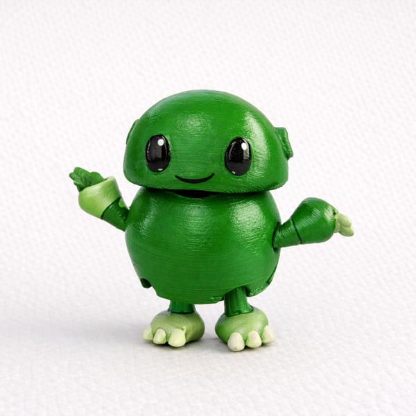 Handmade Custom 3D Printed Robot Figurine
