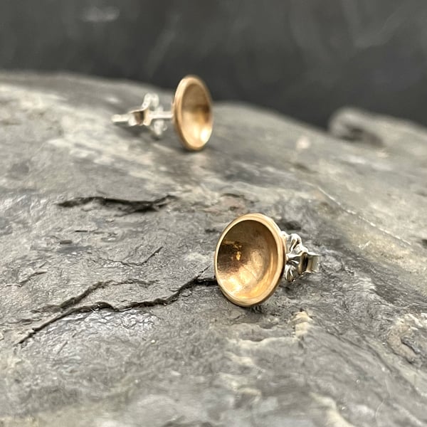 Filled Gold Earrings- Dainty Golden Studs