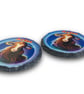 Aries Star Sign Round Rock Slate Coasters Set Of 2. Birthday Christmas Coaster - Image 2