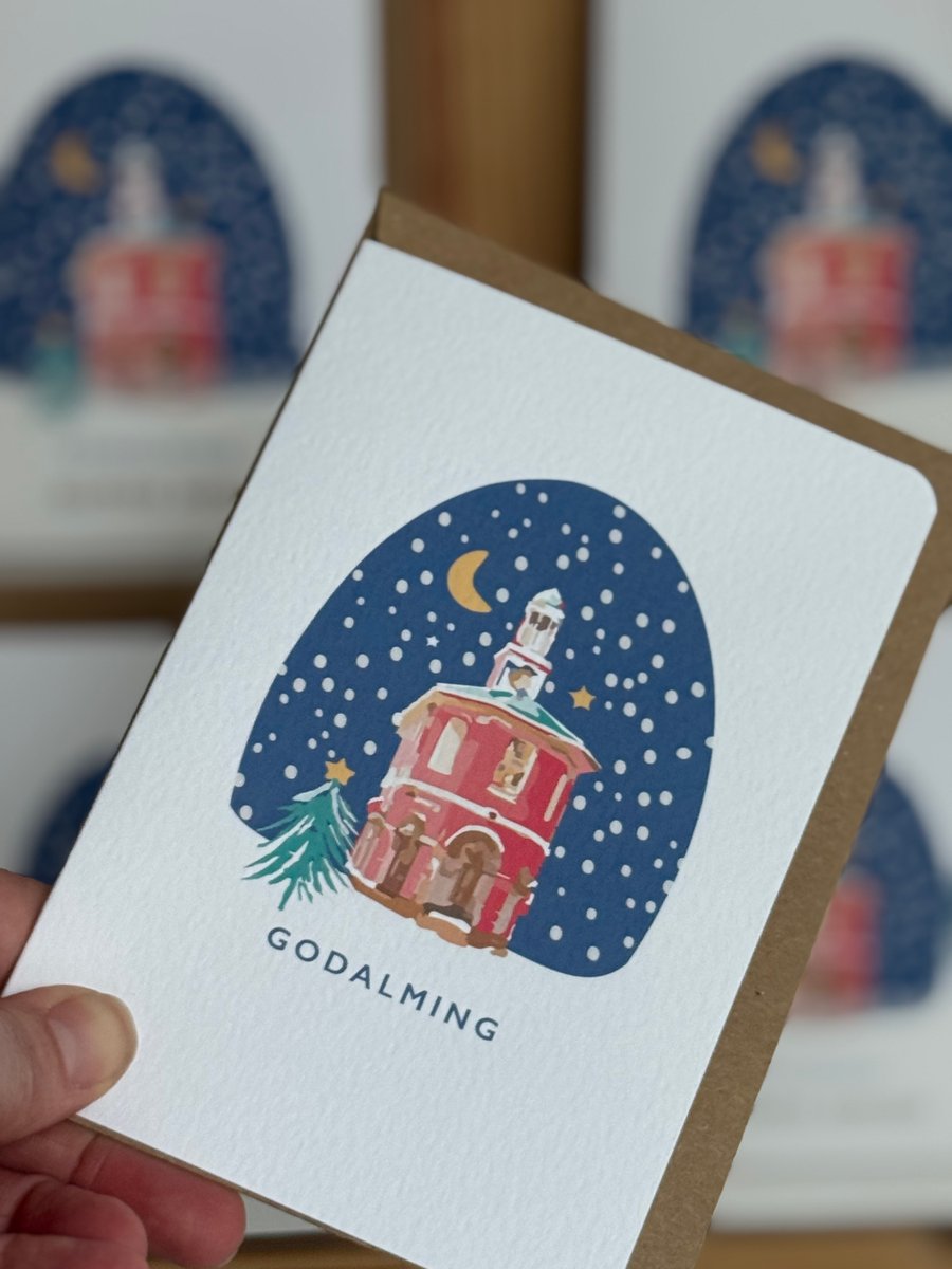 Christmas Card The Pepperpot Godalming Surrey (QM274)