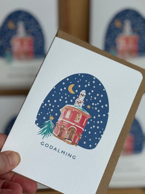 Christmas Card The Pepperpot Godalming Surrey (QM274)