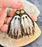 Spooky ghost Halloween beaded fringe earrings - Image 7