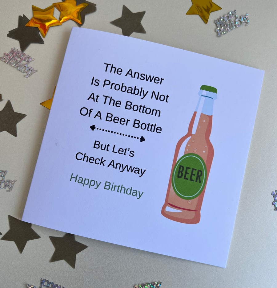Beer Lovers Birthday Card