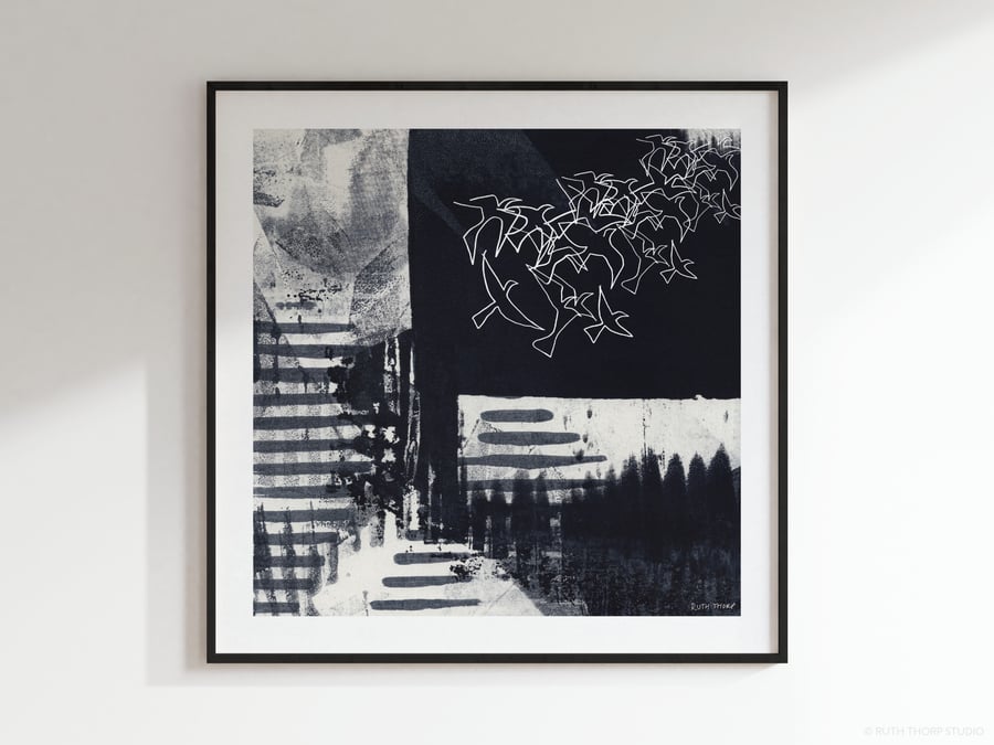 Flight 3 Square Art Print - Abstract Moments Collection