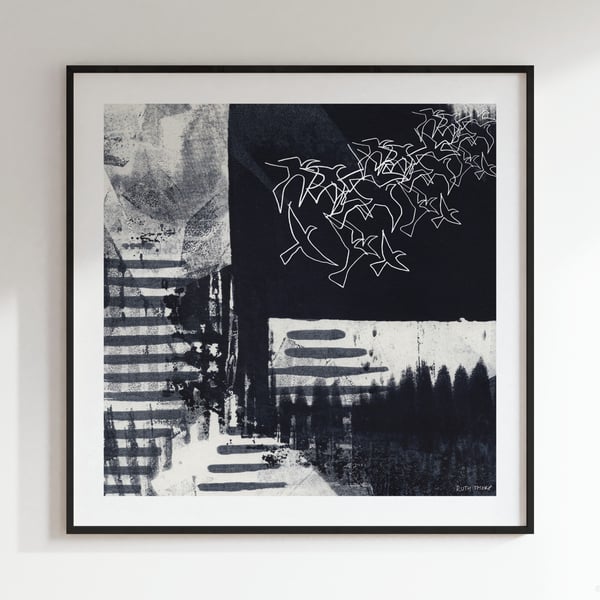 Flight 3 Square Art Print - Abstract Moments Collection