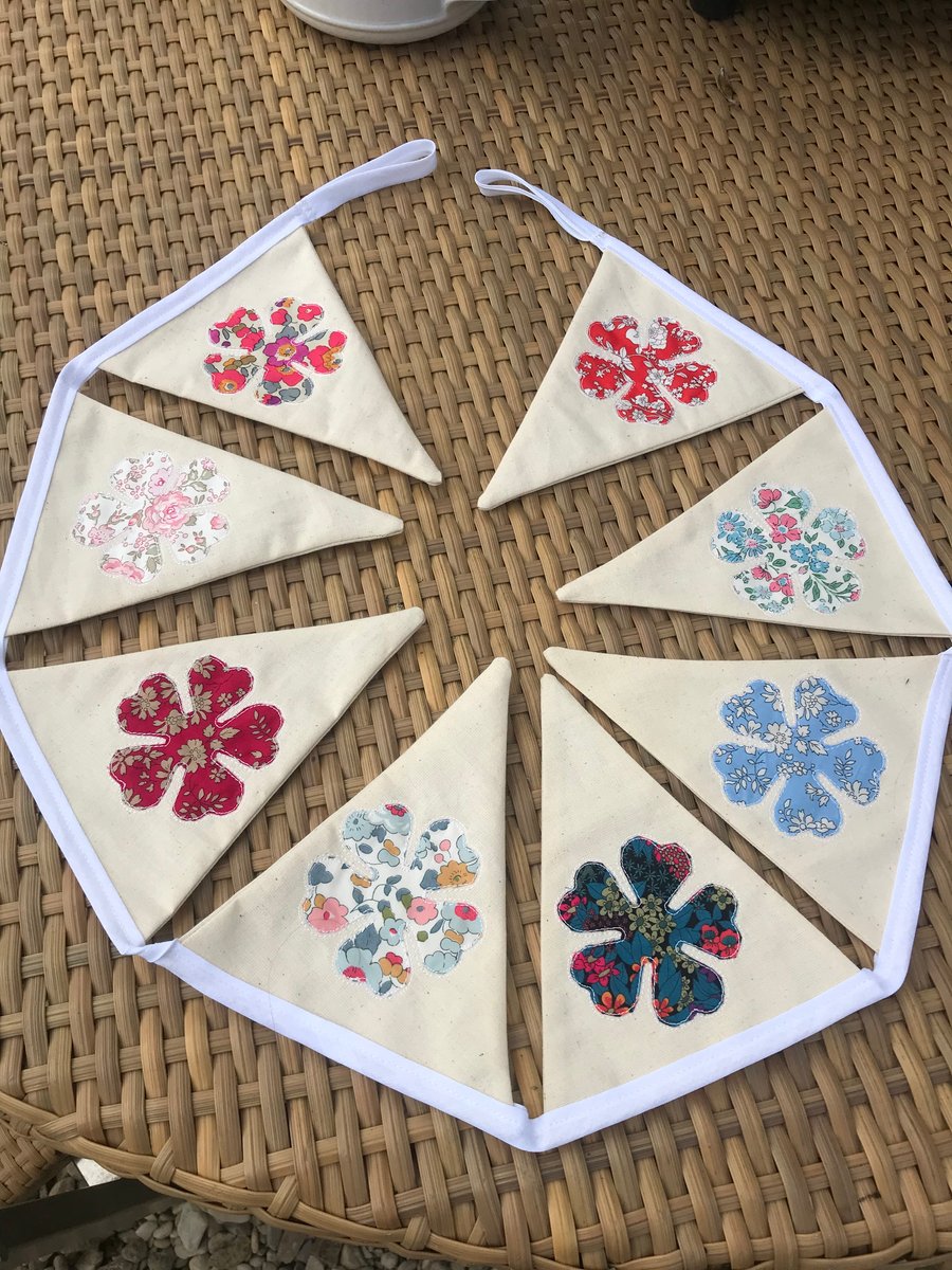 Liberty Flower Bunting Garland. Pretty Liberty Flower Bunting Flags
