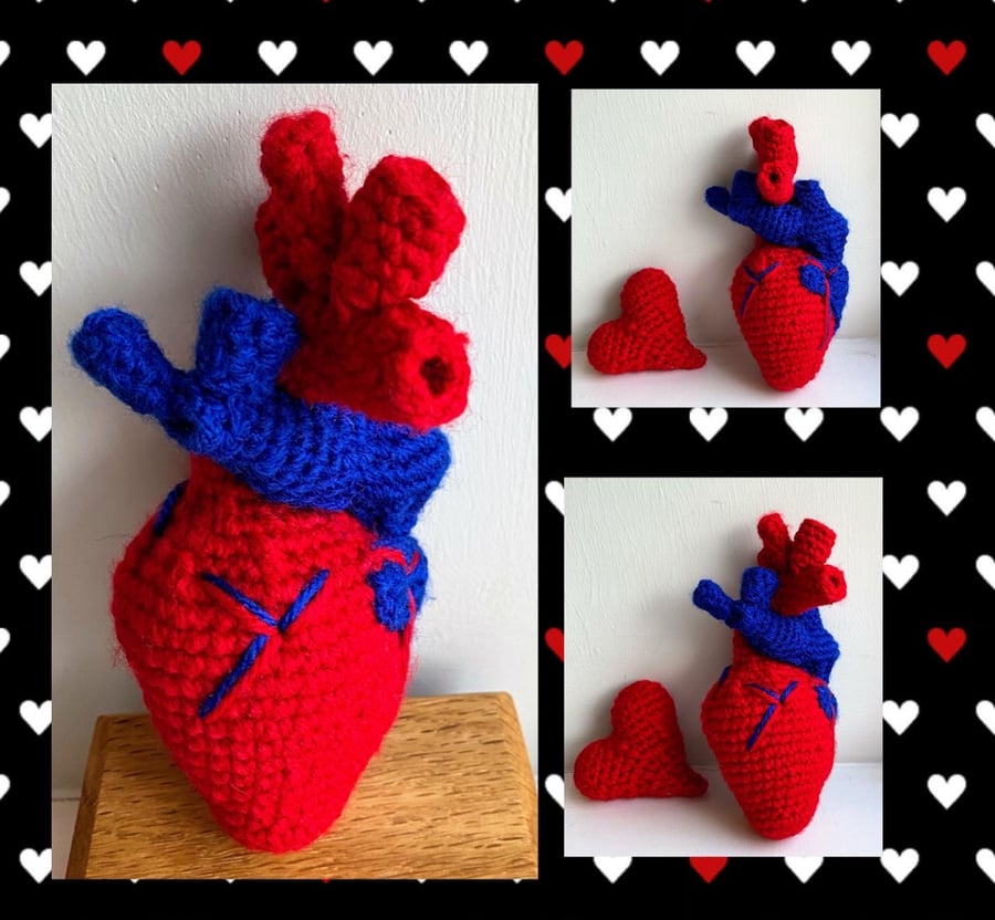 Anatomical Heart Crocheted gift