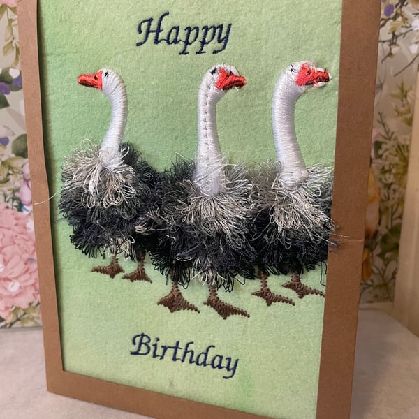 Handmade 3D fringed effect greetings card 