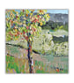 Green landscape - acrylic on canvas - large tree - letterbox gift