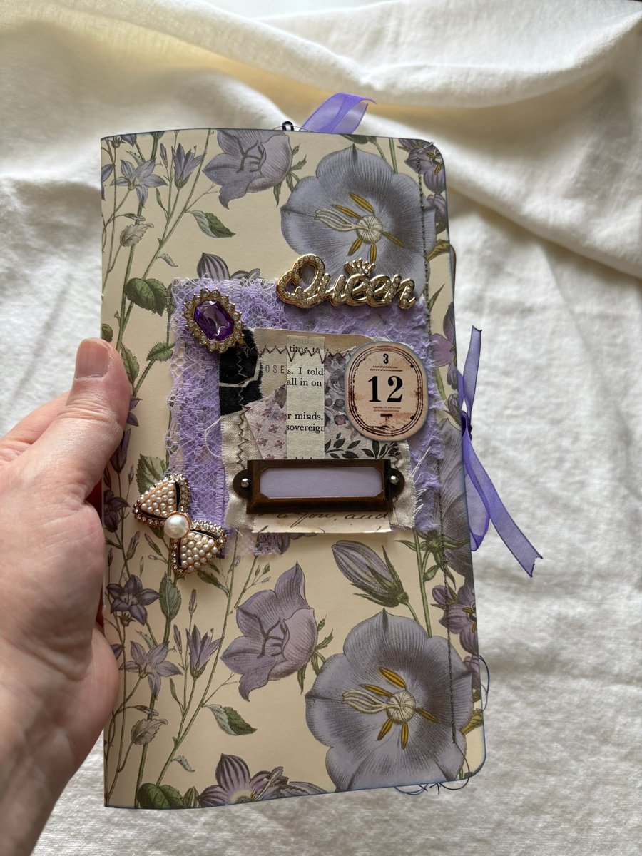 Handmade Purple Queen Junk Journal - Writing and Keepsake Journal