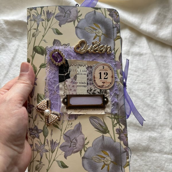 Handmade Purple Queen Junk Journal - Writing and Keepsake Journal
