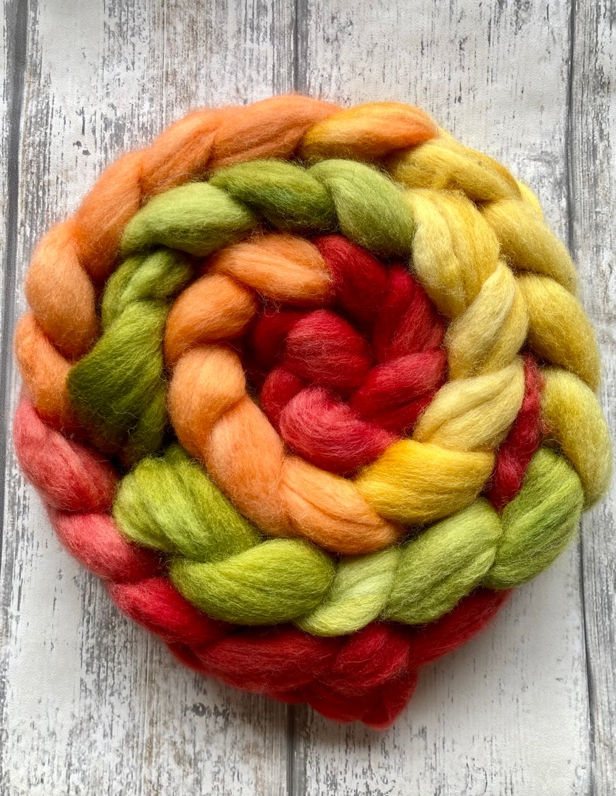 Kent Romney Spinning fibre 100g Pomegranate