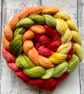 Kent Romney Spinning fibre 100g Pomegranate - Image 1
