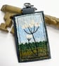 Up-cycled Meadow sweet or cow parsley key ring or bag charm. 