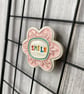 Large Smile pottery magnet pink - Image 3