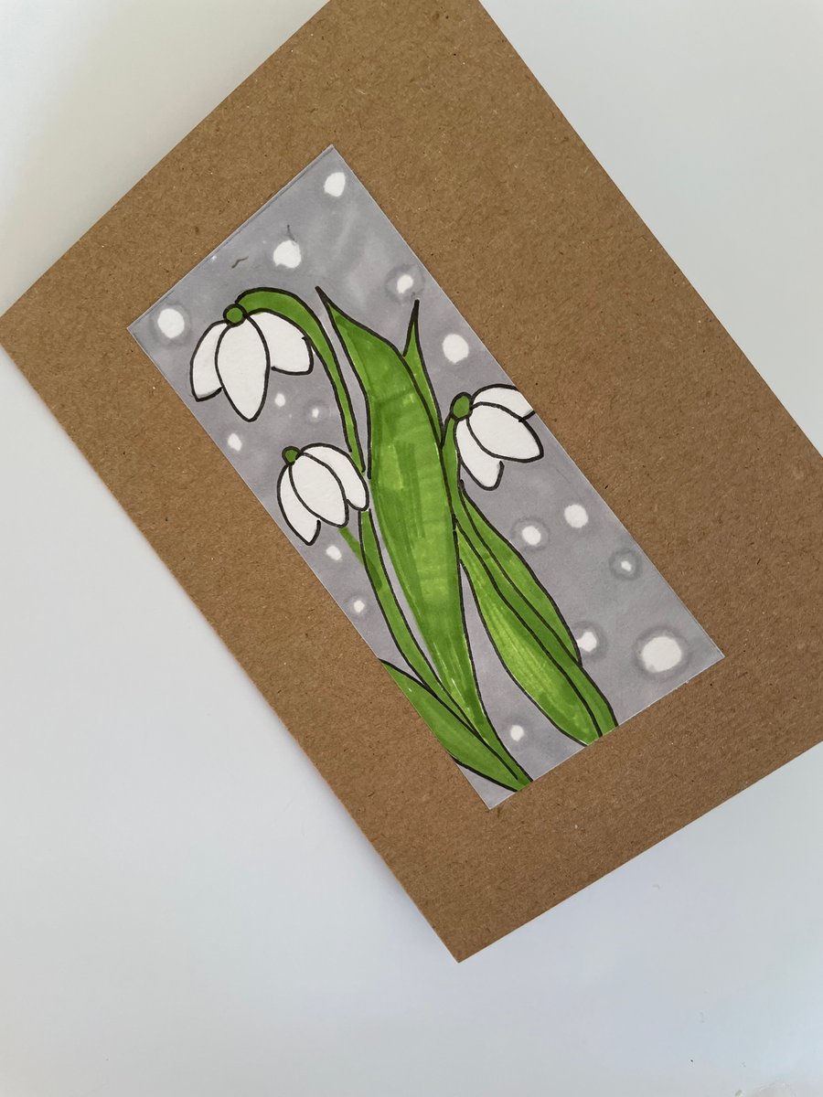 Simple Snowdrop card for any occasion 