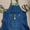 Reclaimed denim and vintage cotton apron
