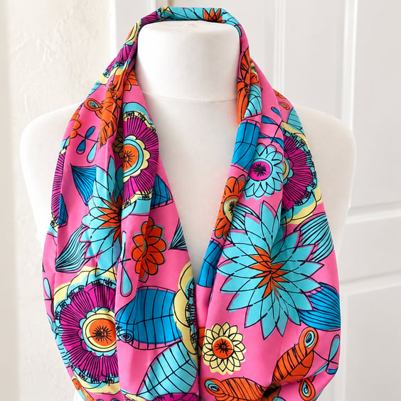 Bold & Vibrant Pink Infinity Scarf 