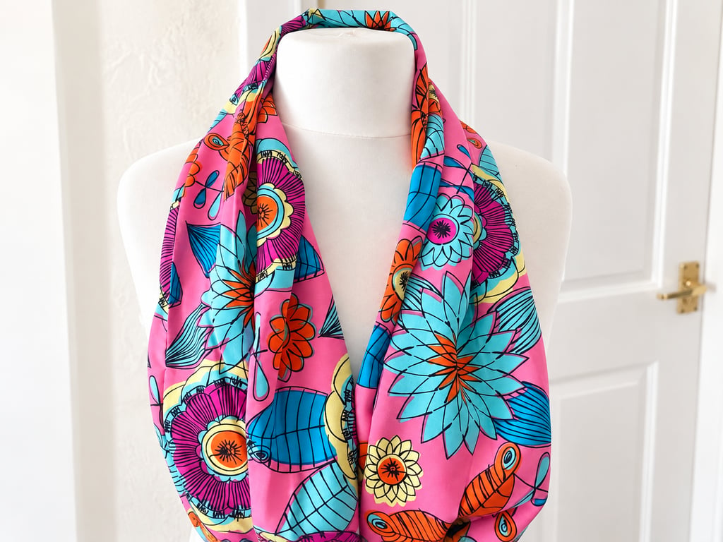 Bold & Vibrant Pink Infinity Scarf 