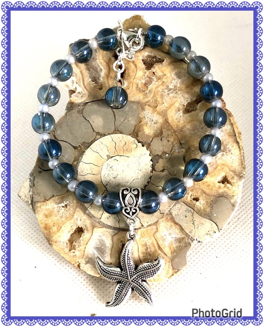 SALE OOAK Starfish bangle style bracelet