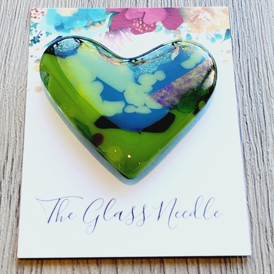 Fused Glass 'Heart To Hold'