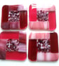 Fused Glass Coasters Set of 4 8cm Pink - Image 6