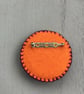 Hand Embroidered Pumpkin Witch Brooch - Image 3