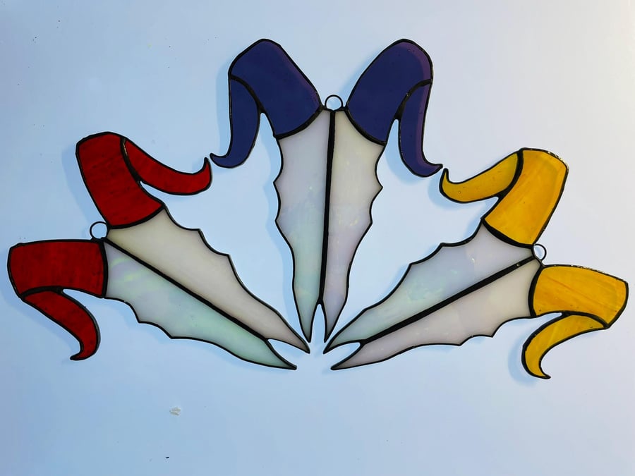 Small Stained Glass Sheep Skull Suncatcher - Multiple Colour Choices, glass art,