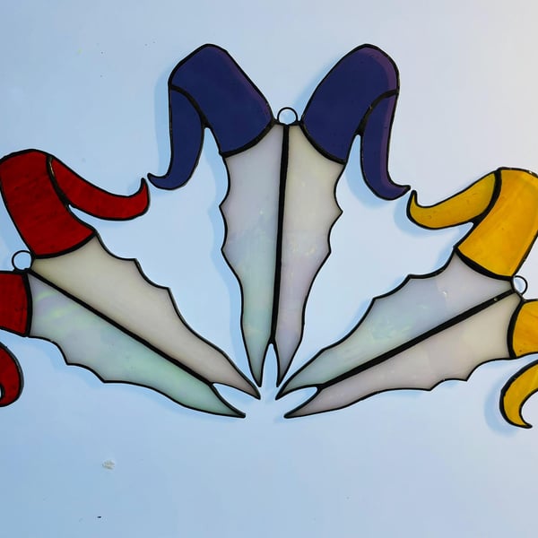 Small Stained Glass Sheep Skull Suncatcher - Multiple Colour Choices, glass art,