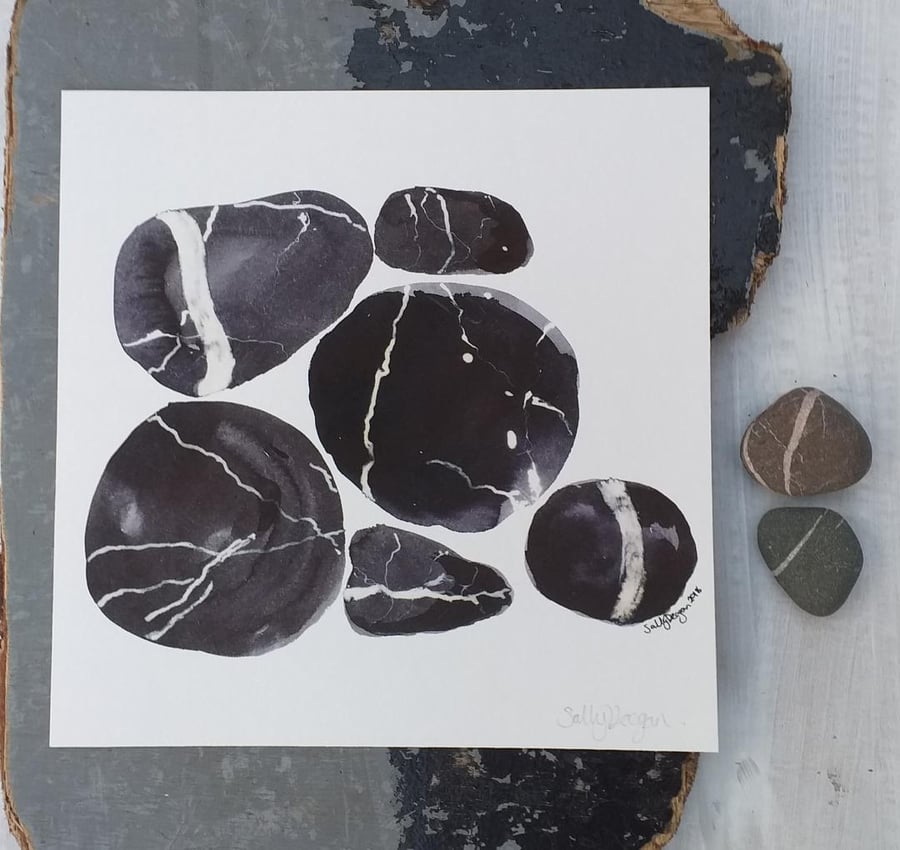 Quartz-veined Pebbles Giclee Print