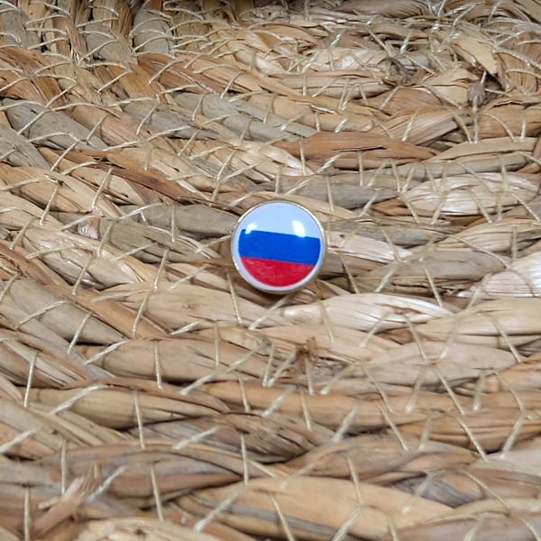 Russia Flag Map Pin – European & Asian Travel Map Push Pin for Wooden Maps
