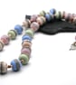 lampwork glass pastel beach beaded necklace - Image 2