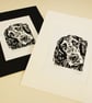 Cocker Spaniel Dog - Original Hand Pulled Linocut Print - Image 3