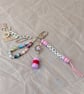 'Yarnie' Bag charm, multi strand, needlework, crochet, knitting, keyring  - Image 1