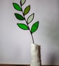 Stained Glass Leaf Suncatcher Vase Decor or Plant Pot Stake - Image 5