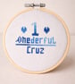 'One-derful' First Birthday Cross Stitch Blue  - Image 2