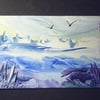 4x6 encaustic wax art painting